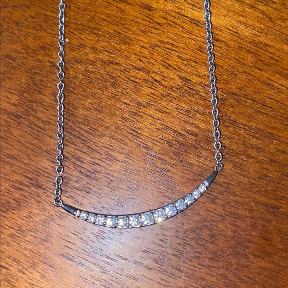 Fossil crescent necklace